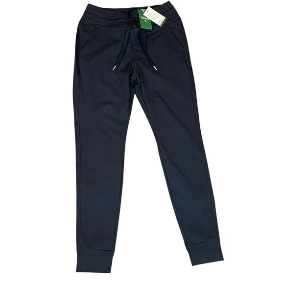 NWT Halara High Waisted Drawstring Side Pocket Full Length Joggers L Black #103Y - Picture 1 of 16